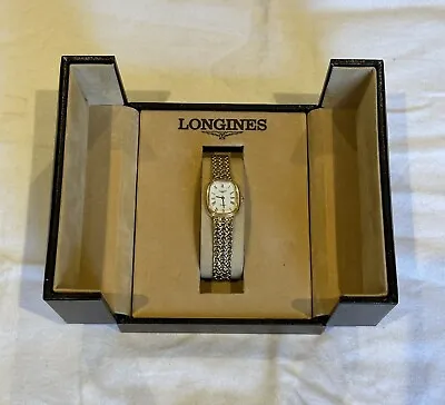 LONGINES 9ct GOLD LADIES QUARTZ WATCH. BOXED CERTIFICATE & GUARANTEE BOOK. 1985 • £1248