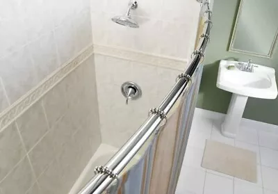 1 X Moen CSR2160CH 54  - 72  Adjustable-Length Curved Shower Rod - Chrome • $34