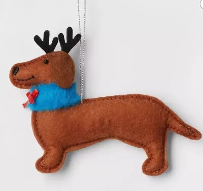 2023 Target Wondershop Felt  Christmas Tree Ornament Dachshund With Antlers • $12.99