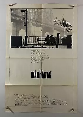 MANHATTAN Movie Poster (Fine) One Sheet 1979 GAU Woody Allen 6980 • $170