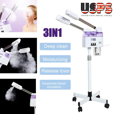 2 In 1 Hot And Cold Spray Machine Facial Steamer Ozone Steaming Ion Sparyer • $75.99