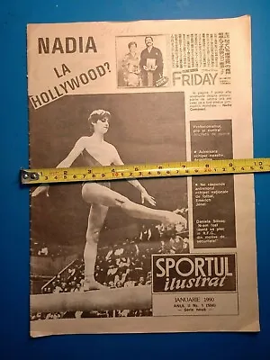 NADIA COMANECI  At Hollywood Cover 1990 Magazine Romanian  • $19