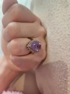 Amethyst Ring Pear Drop  • £89.99