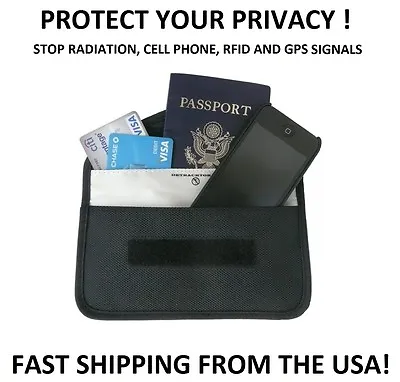 Cell Phone GPS RFID Signal Blocker Pouch Wallet   Prevent / Stop Tracking Spying • $14.95