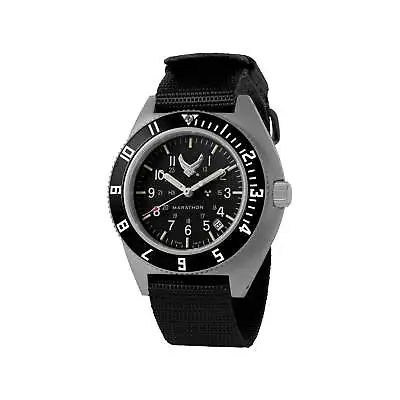 Authentic USAF Marathon Steel Navigator DATE Pilot Watch 41mm SSNAV-D. NEW • $799.95