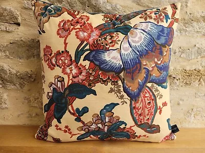 Liberty Rare Vintage Lennox Floral Cotton & Blue Velvet Fabric Cushion Cover B • £29.50