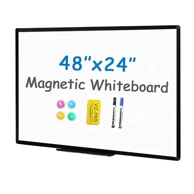 VIZ-PRO White Board Magnetic Dry Erase Board With 1 Eraser 2 Markers 4 Magnets • $45.50