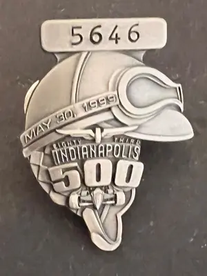 1999 Indy 500 SILVER  Pit Badge  #5646.  Kenny Brack Was The Winner. Helmut • $40