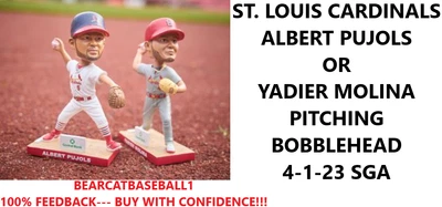 $49.99 • Buy Albert Pujols Or Yadier Molina St Louis Cardinals Pitching Bobblehead 4-1-23 Sga