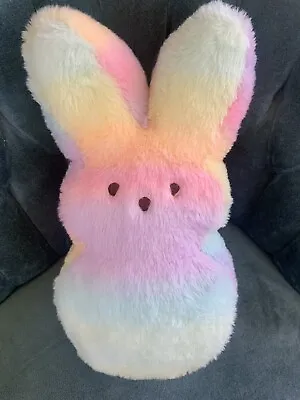 PEEPS Jumbo 17” Plush Rainbow Limited Edition 2022 Marshmallow Easter Bunny Soft • $32.49