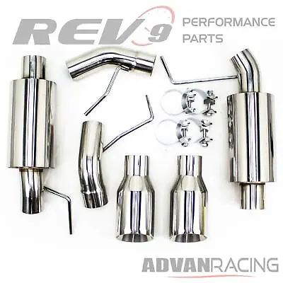 Axle-Back Sport Muffler Exhaust For Ford Mustang V8 05-10 Stainless Steel Rev9 • $280