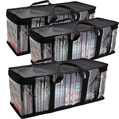 DVD Storage Bag Portable CD Storage Case Media Storage Box For Set Of 3 • $27.99