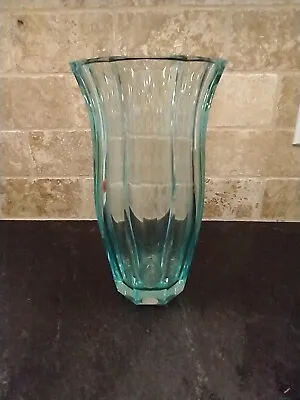 MOSER Hexagon Crystal Vase Signed Moser Karlovy Vary Made In Czechoslovakia • $399.99