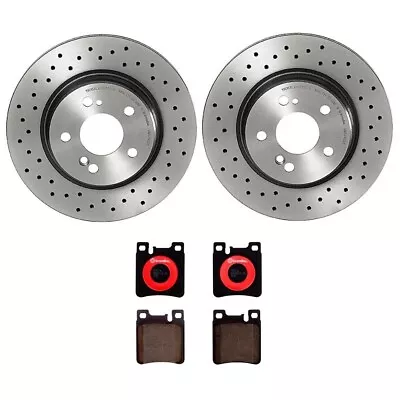 Brembo Rear Brake Kit Disc Rotors Ceramic Pads For MB R129 SL Class Silver Arrow • $237.95