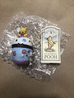 Midwest Cannon Falls Disney Winnie The Pooh & Piglet Hinged Easter Trinket Box ! • $14.99