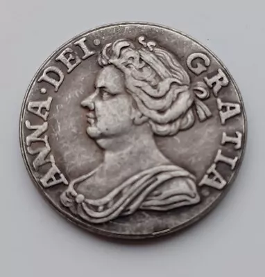 1707 Queen Anne  Sixpence 6d Beautifully Silver Plated  Original Size  • £4.50