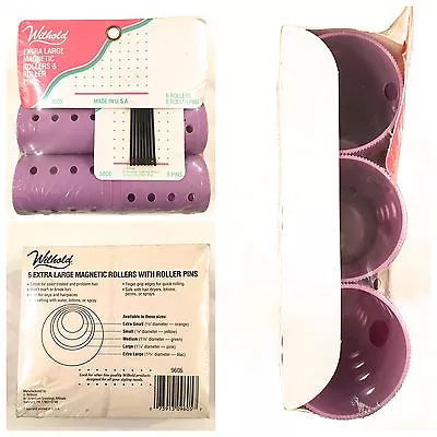 £11.99 • Buy 6 Extra Large Magnetic Rollers With 8 Roller Pins