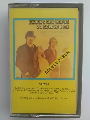 MAMAS AND PAPAS 20 GOLDEN HITS Cassette Tape OG 1973 Classic Folk Rock Rare • $6.99