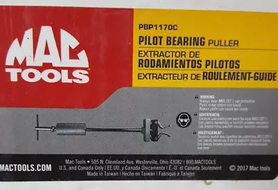Mac Tools PBP1170C Slide Hammer Pilot Bearing Puller P1 • $124.99