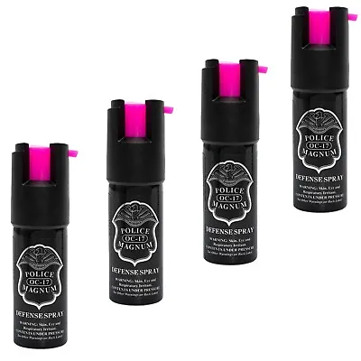 4 PACK Police Magnum Pepper Spray 1/2oz HP Safety Lock Personal Defense Security • $13.99