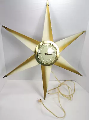 Vtg All Original! Bilt-Rite Star Clock Atomic/Mid-Century/MCM Starburst Works • $157.49