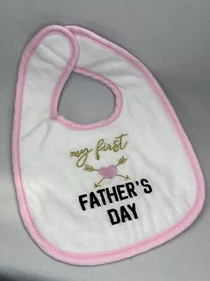 My First Father's Day Bib Teething Cloth Touch And Close Strip • $2.50