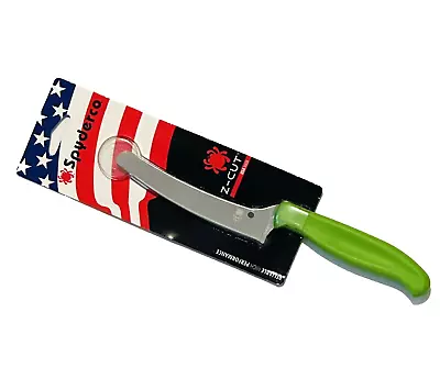 Spyderco Z-Cut Kitchen Knife Green Straight Edge Blunt Tip K13PGN • $25.50