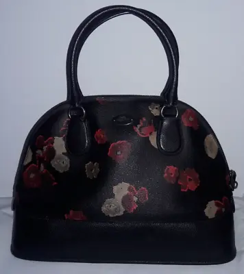 Authentic Coach Domed Floral Flower PVC Leather Satchel Bag Purse F37059 Multi • $99.50