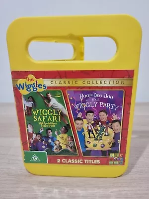 The Wiggles Wiggly Safari / Hoop-Dee-Doo It's A Wiggly Party DVD Region 4 PAL • $8.95