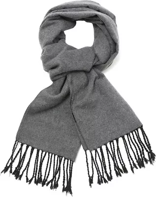 Soul Young Long Cotton Grey Scarf For Men With  Gift 🎁 Box • £7