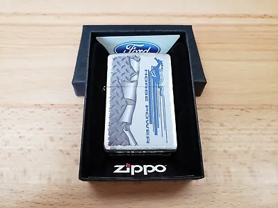 Zippo 200 Classic Brushed Chrome Lighter Ford Mustang Apr 2018 • $29.95