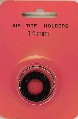 Air Tite 14mm Black Ring (US 3 Cent Silver/World 1/20 Oz Gold) Coin Capsule (1) • $1.75