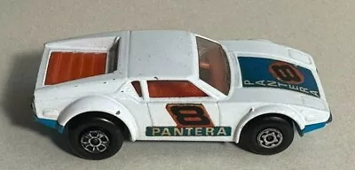 Vintage Matchbox Superfast 1975 Lesney No.8 De Tomaso Pantera White DieCast  • $10.95