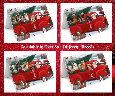Christmas Santa Greeting Cards With Dog Cat Pet Photosinvitation Card Red Truck • $43.99