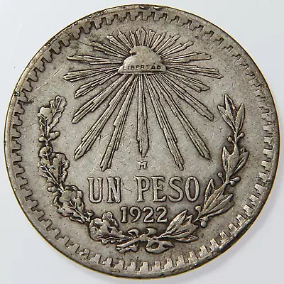 1922 Mexico 1 Peso Early Date -3152- • $19.99