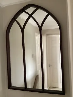 £90 • Buy Large Mahogany Arched Church Style Gothic Mirror - John Lewis