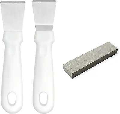 £8.05 • Buy 2Pcs Cleaning Scraper For Ovens Stoves Induction Hob Stainless Steel NEW JJWNMLL