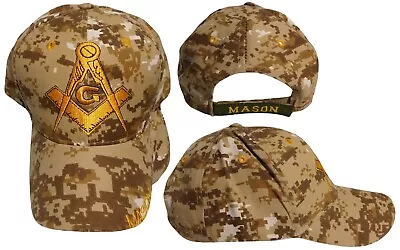 Mason Masonic Symbol ACU Camo Camouflage Embroidered Cap Hat (RUF) • $10.88