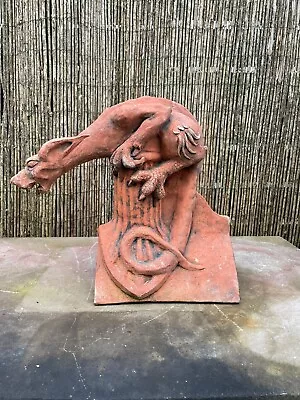 £134.41 • Buy Gargoyle Dog Roof Tile Finial 90 Degrees Stone Garden Ornament Dragon Ridge