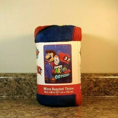 Nintendo Super Mario Odyssey Throw Blanket 46 X 60 NEW • $32.95