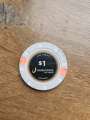 Las Vegas Horseshoe Casino Chip $1 Dollar USA Poker • £4.49