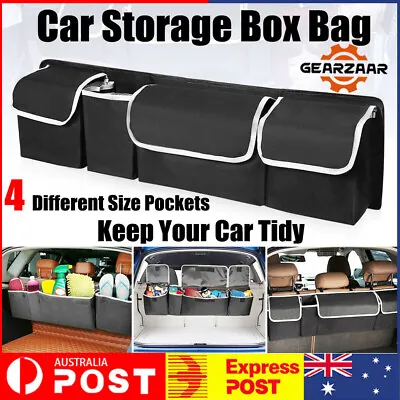 $15.99 • Buy Car Trunk Organizer Oxford Interior Accessories Back Seat Storage Bag 4 Pocket
