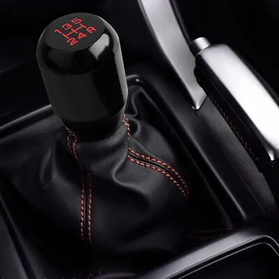 $20.99 • Buy Stitch Leather Manual Shift Boot+R-T 5-Speed Shifter Knob For Honda Civic Accord