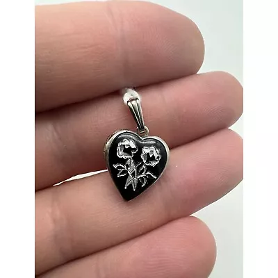 Vintage Sterling Silver Heart Locket • $59