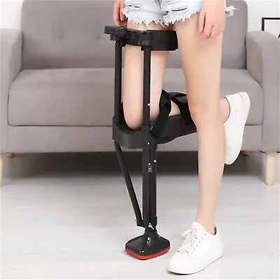 Adjustable Hands Free Knee Crutch Single Leg Telescopic Walker Mobility Aid • $199.50