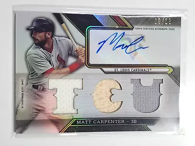 Matt Carpenter 2016 Topps Triple Threads 9/18 Autograph Jersey Bat Relics Auto • $59.95