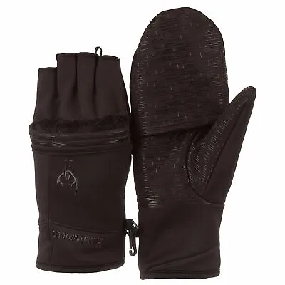 Huntworth Men's Black Catapult Mid-weight Pop-Top Lined Mitten Gloves: L/XL  • $19.99