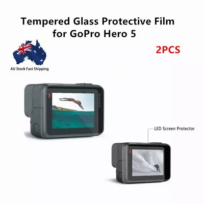 2X Screen Protector Tempered Glass Protective Film For GoPro Hero 5 Camera • $3.69