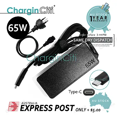 Laptop Charger Adapter Type C USB-C For Lenovo ThinkPad E480 E485 T480 T480S 65W • $25.99