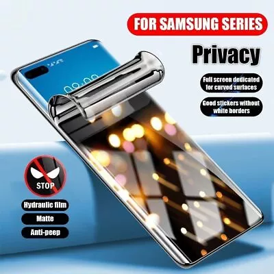 Soft Film Screen Protector Anti Spy Privacy For Samsung S22 Plus Ultra S21 S20 • $4.22